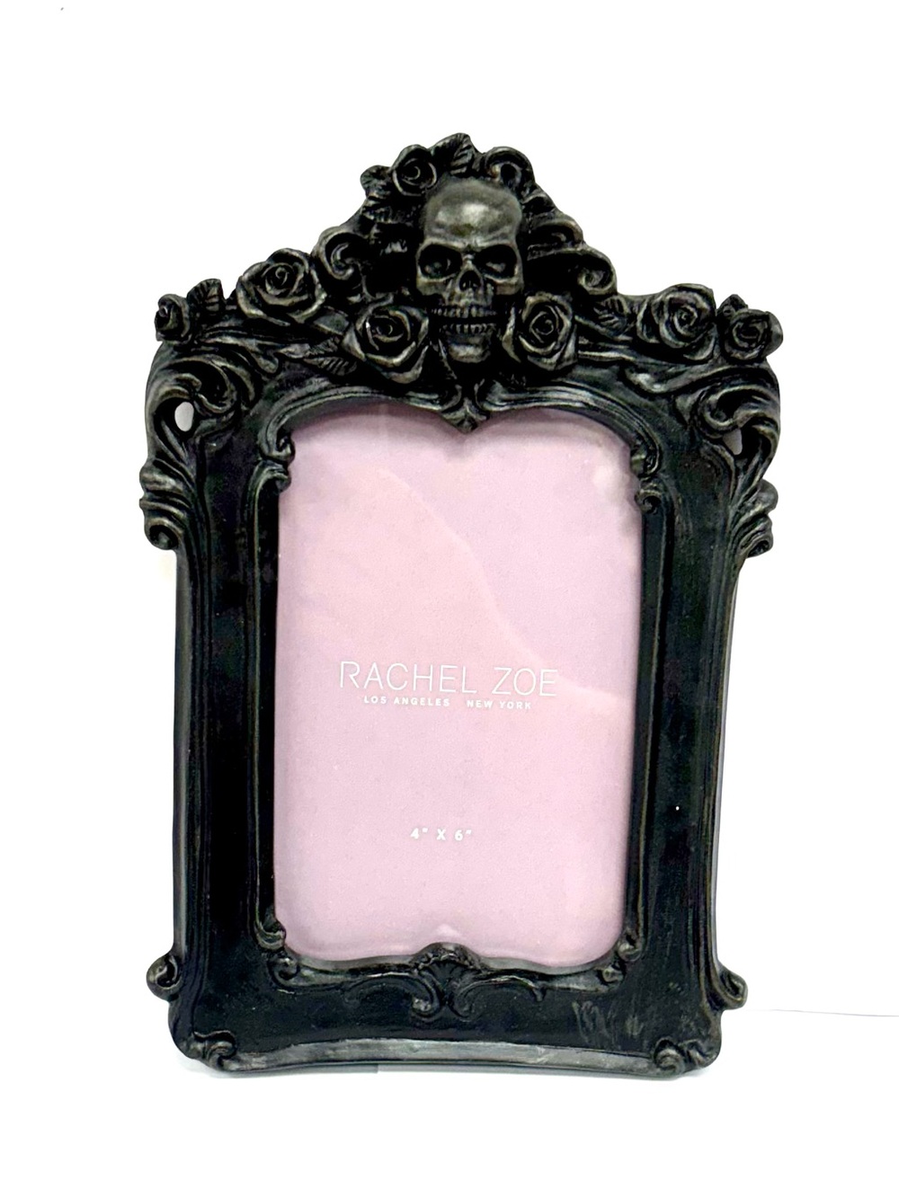 Rachel Zoe Black Gothic Skull & Rose Decorative Picture Frame